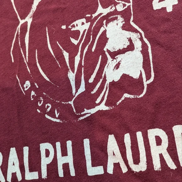 Polo Ralph Lauren Bulldog T-shirt, Graphic Logo Tee, Boys M 10/12, 100% Cotton - Picture 3 of 6